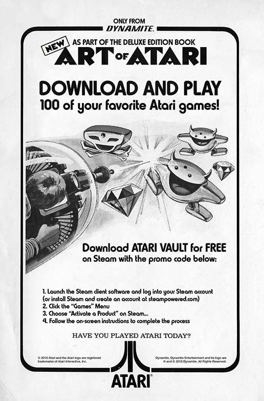 Art of Atari Steam Code Download Slip 6